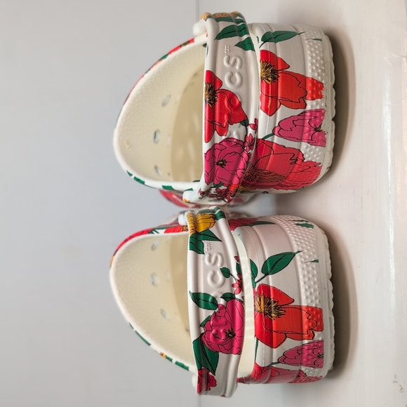 Crocs classic baya printed floral graphic unisex clog women's size 9 / men's 7 - Picture 4 of 14
